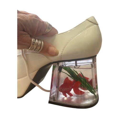 Disco Shoes Pleaser Funtasma Floating Fish Heels Oxfords Adult Large FLAWS - Picture 5 of 10